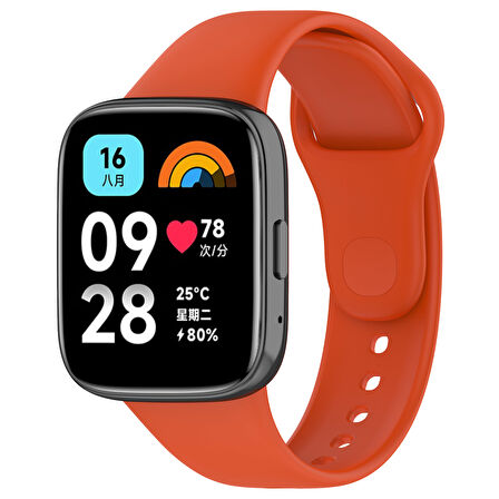 Xiaomi Redmi Watch 3 Active Uyumlu Klasik Zore Kordon-Turuncu