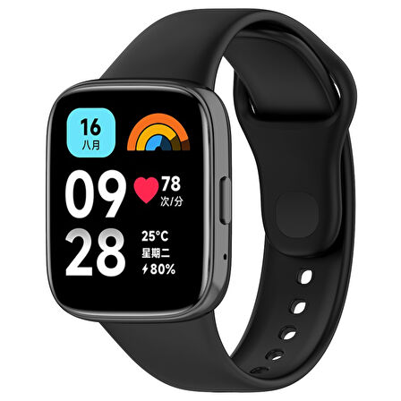 Xiaomi Redmi Watch 3 Active Uyumlu Klasik Zore Kordon-Siyah