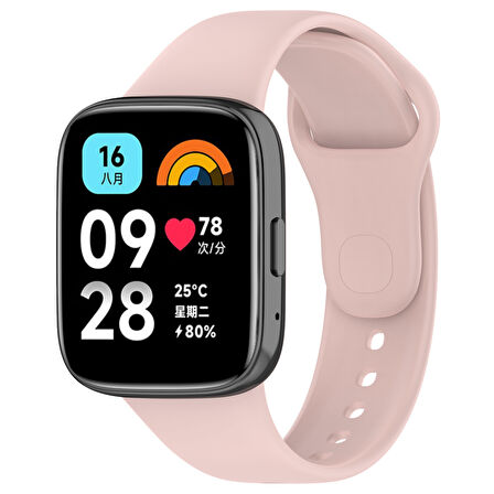 Xiaomi Redmi Watch 3 Active Uyumlu Klasik Zore Kordon-Pembe