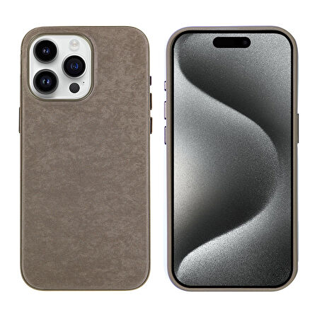iPhone 15 Pro Max Uyumlu Zore Mikro Fiber Mimoza Kılıf-Siyah