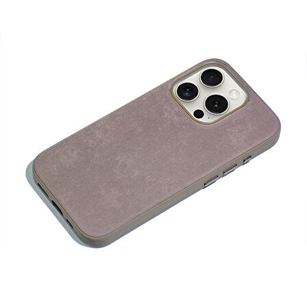 iPhone 15 Pro Max Uyumlu Zore Mikro Fiber Mimoza Kılıf-Mavi