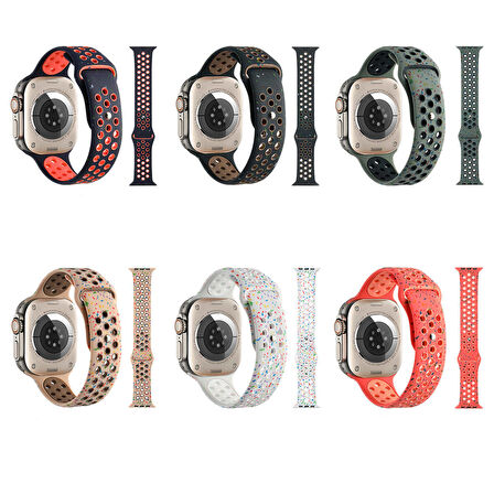 Watch 42mm Kordon Yeni Seri 2023 KRD-02 Uyumlu Strap Kayış CLO- Beyaz