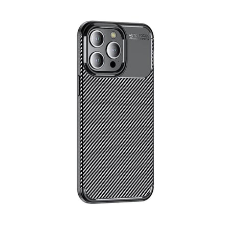 iPhone 15 Pro Kılıf Karbon Görünümlü Silikon Kamera Korumalı Üstün Koruma Novatech
