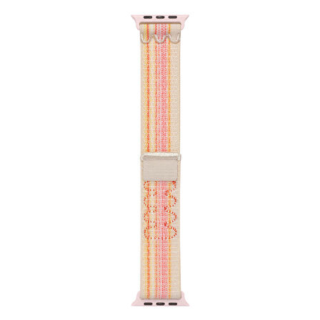 Watch 7 41mm Uyumlu KRD-91 Hasır Kordon Strap Kayış CLO- Pembe