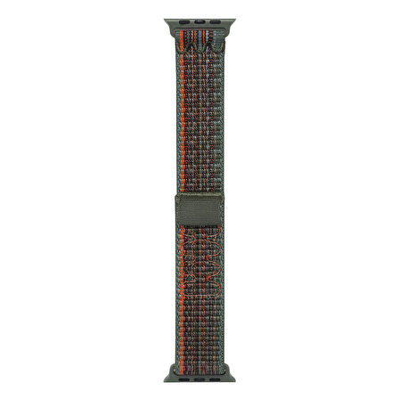 Watch 7 45mm Uyumlu KRD-91 Hasır Kordon Strap Kayış CLO- Koyu Yeşil