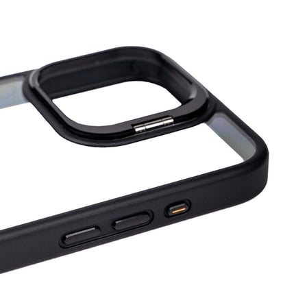 iPhone 15 Pro Max Uyumlu Kamera LZore Korumalı Standlı Zore Klon LNSM-li Kılıf-Lacivert