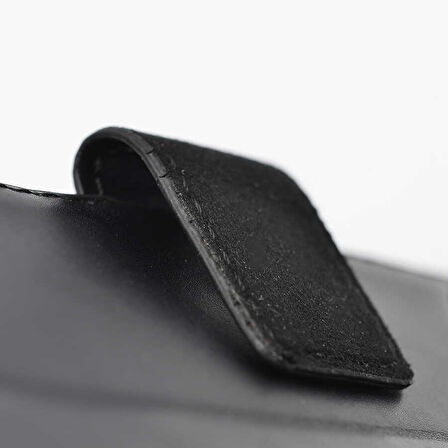 Xiaomi Redmi 12 Kılıf Zore Kar Deluxe Kapaklı Kılıf-Siyah