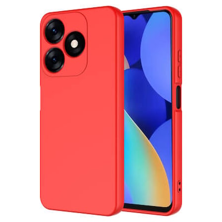 Lexroo Tecno Spark 10C Mara Lansman TPU Silikon İnce Kılıf - Kırmızı