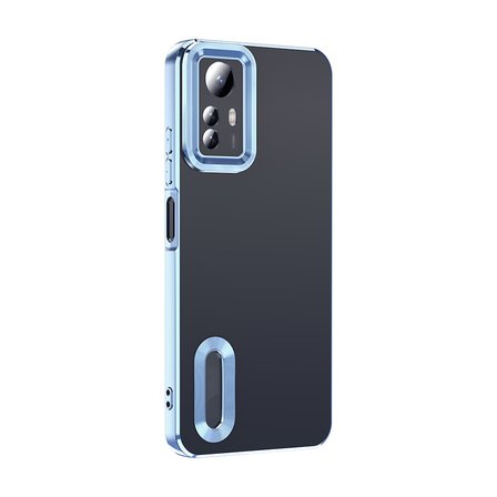 Redmi Note 12S Kılıf Kamera Korumalı Logo Gösteren NRTK Omega Kapak - Siyah