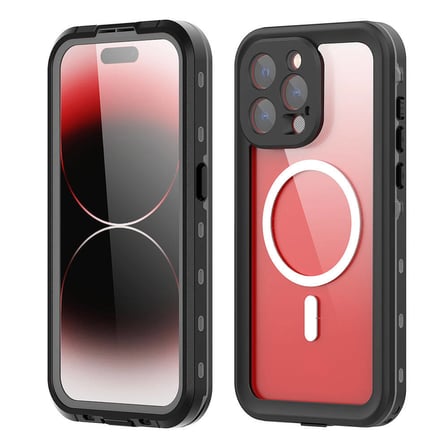 iPhone 15 Pro Max Uyumlu 1-1 Su Geçirmez Kılıf-Siyah