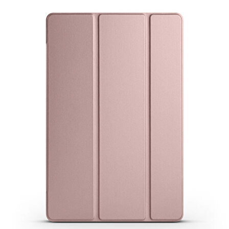 Galaxy Tab A9 Ensueno Smart Cover Standlı 1-1 Kılıf-Rose Gold