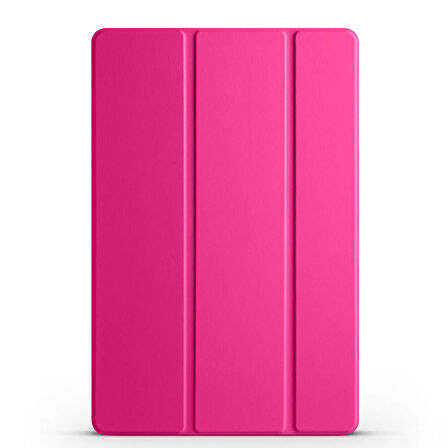 Galaxy Tab A9 Plus Ensueno Smart Cover Standlı 1-1 Kılıf-Pembe Koyu