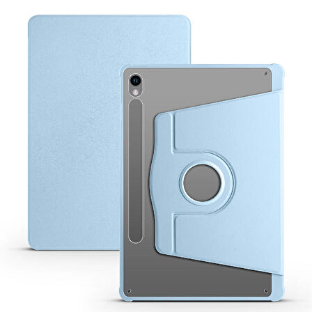 Galaxy Tab S9 Kılıf  Uyumlu ​EFFX Termik Kalem Bölmeli Dönebilen Standlı Kılıf-Mavi