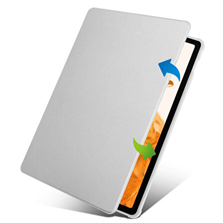 Galaxy Tab S9 Plus Kılıf  Uyumlu ​MXSP Termik Kalem Bölmeli Dönebilen Standlı Kılıf-Siyah