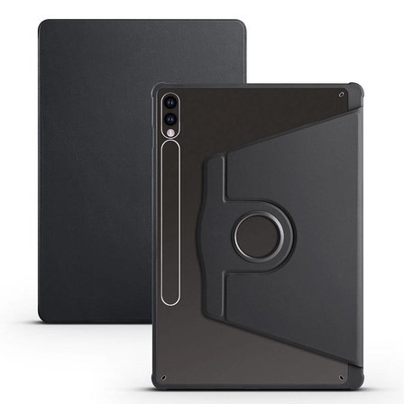 Galaxy Tab S9 Plus Kılıf  Uyumlu ​MKST Termik Kalem Bölmeli Dönebilen Standlı Kılıf-Gri