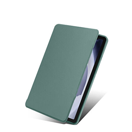 Galaxy Tab A9 Kılıf Uyumlu ​EFFX Termik Kalem Bölmeli Dönebilen Standlı Kılıf-Lavendery Gray