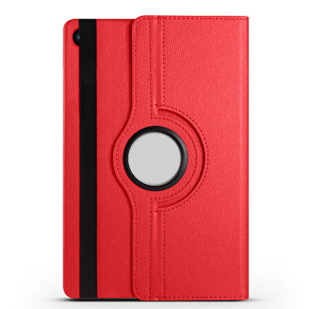Galaxy Tab A9 Plus Uyumlu ​İNC Dönebilen Standlı Kılıf-Kırmızı