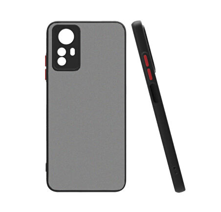 Xiaomi Redmi Note 12S Kılıf Mat Kamera Korumalı Renkli Tuşlu Sert Silikon Hux Kapak