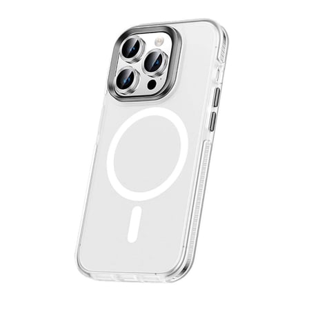 Apple Uyumlu iPhone 15 Pro Kılıf Airbagli M-safe Wireless Şarj Özellikli Lens Koruyuculu Zore Klaptika Kapak