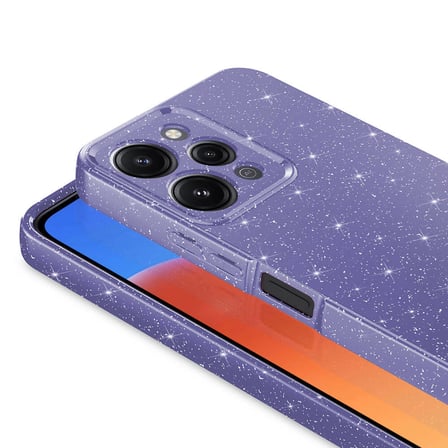 Xiaomi Redmi 12 Kılıf Kamera Korumalı Simli Silikon Üstün Koruma BUTAM