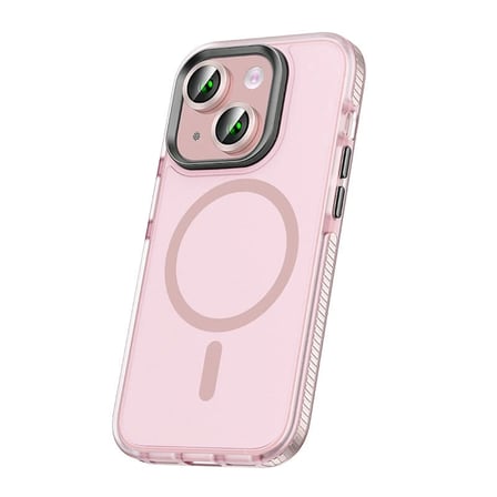 Apple Uyumlu iPhone 15 Kılıf Airbagli M-safe Wireless Şarj Özellikli Lens Koruyuculu Zore Klaptika Kapak