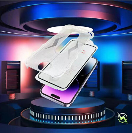 iPhone 15 Pro Max Uyumlu Zore Kolay Uygulama Aparatlı 5D Magic Glass Cam Ekran Koruyucu