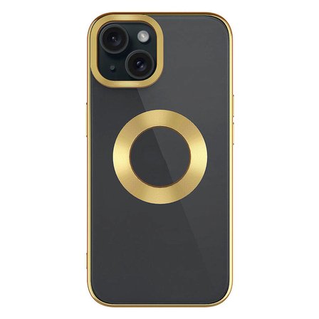 iPhone 15 Uyumlu Tek Kamera Çerçeveli Logo Gösteren NRTK Omega Kılıf-Derin Mor