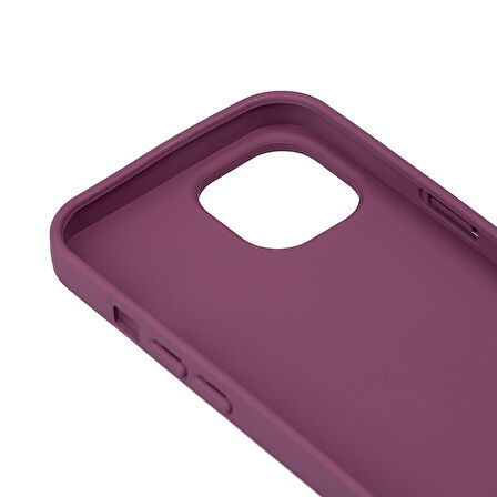 iPhone 15 Plus Uyumlu Kılıf Zore Biye Silikon-Mor