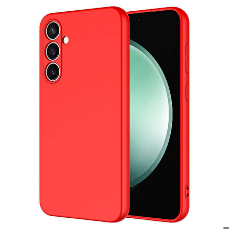 Galaxy S23 FE Uyumlu Zore Mara Lansman Kapak-Kırmızı