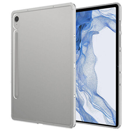 Galaxy Tab S9 FE Kılıf  Uyumlu ​EFFX Tablet Süper Silikon Kapak-Renksiz
