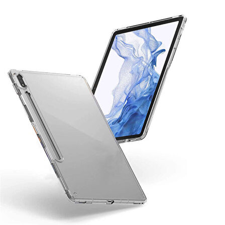 Galaxy Tab S8 Kılıf  Uyumlu ​ZYL Tablet Süper Silikon Kapak-Renksiz