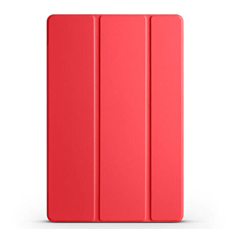 Galaxy Tab A9 Plus Ensueno Smart Cover Standlı 1-1 Kılıf-Kırmızı