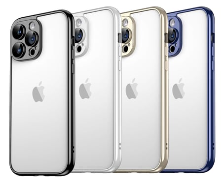 iPhone 15 Pro Max Uyumlu NRTK Kamera Korumalı Bontez Bumper-Titanyum