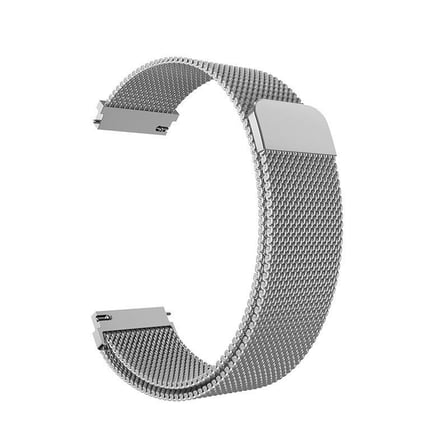 Huawei GT4 18mm Uyumlu KRD-01 Metal NRTK Kordon-Gümüş