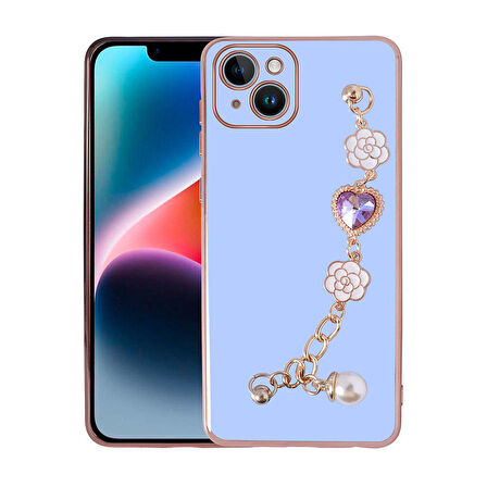 iPhone 15 Plus Zore El Tutamaçlı Kamera Korumalı Zore Taka Silikon Kılıf-Mor
