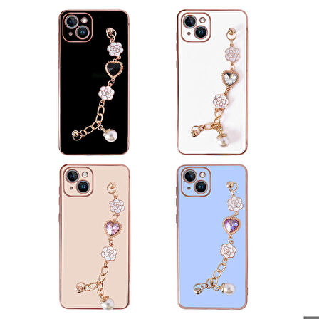 iPhone 15 Plus Uyumlu Zore El Tutamaçlı Kamera Korumalı Zore Taka Silikon Kapak-Pembe