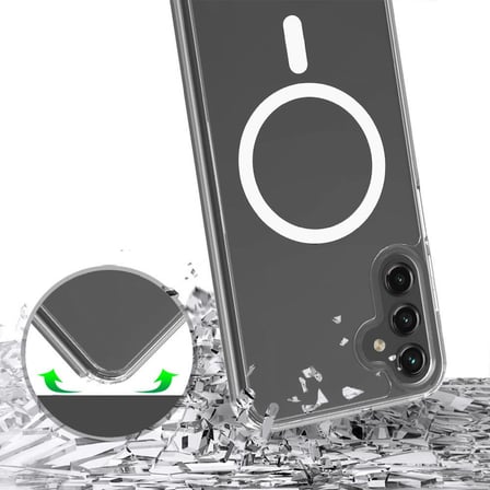Galaxy S23 FE Kılıf Kalın Silikon MagSafe Kamera Yükseltili Şeffaf Novatech