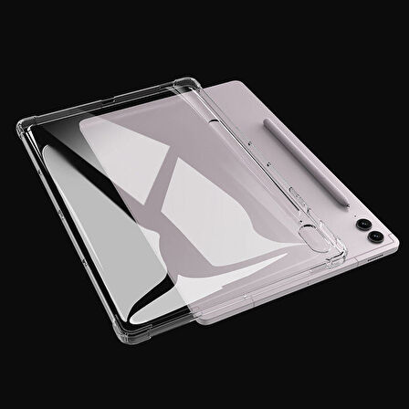 Galaxy Tab S9 Ultra Kılıf  Uyumlu ​ZYL Tablet Nitro Anti Shock Silikon Kapak-Renksiz