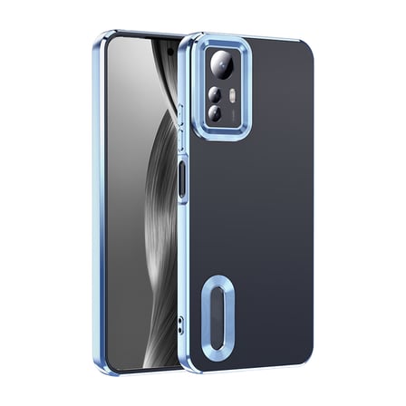 Redmi Note 12S Kılıf Kamera Korumalı Logo Gösteren NRTK Omega Kapak - Lila