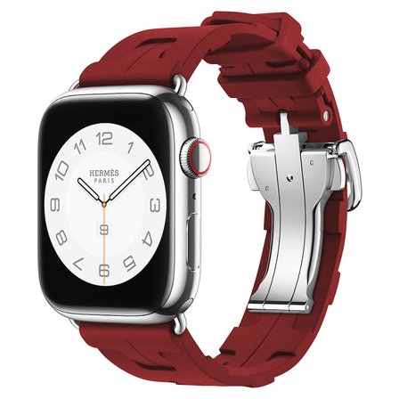 Watch 38mm Spor Görünümlü CLO KRD-94 Silikon Kordon-Koyu Kırmızı