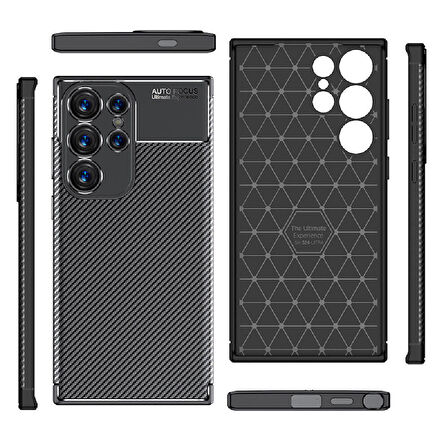 Galaxy S24 Ultra Uyumlu Zore Negro Silikon Kılıf-Siyah