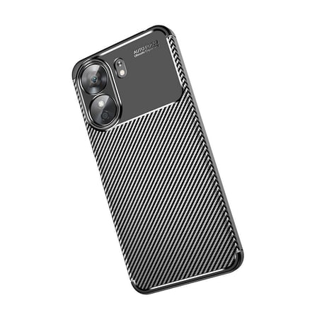 Xiaomi Poco C65 Kılıf Karbon Görünümlü Silikon Kamera Korumalı Üstün Koruma Pazarplus
