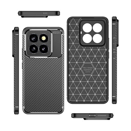 Xiaomi Mi 14 Pro Kılıf Zore Negro Silikon Kapak-Siyah