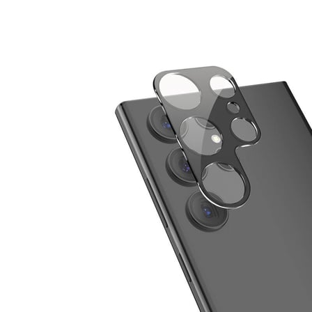 Lexroo Galaxy S24 Ultra 3D Kamera Camı - Siyah