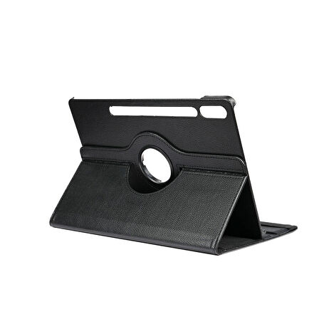Galaxy Tab S9 FE Plus Uyumlu ​MKST Dönebilen Standlı Kılıf-Siyah