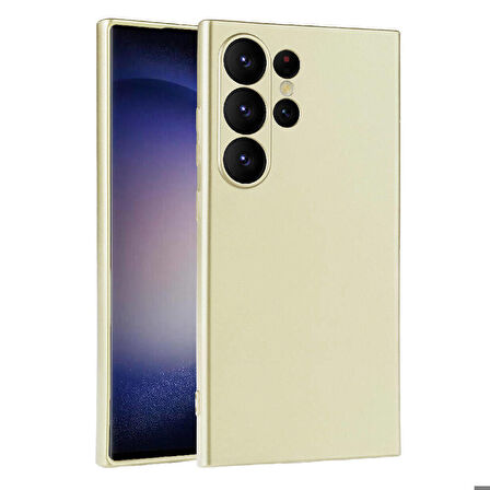 Galaxy S24 Ultra Uyumlu Zore Premier Silikon Kapak-Gold