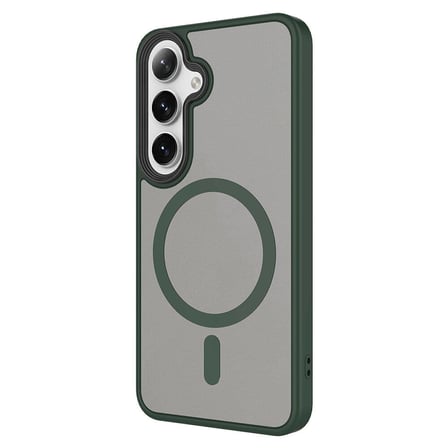 Galaxy S24 Uyumlu Sert PC Arka Yüzey Wireless Şarj Özellikli Zore Flet Magsafe Kılıf-Gri
