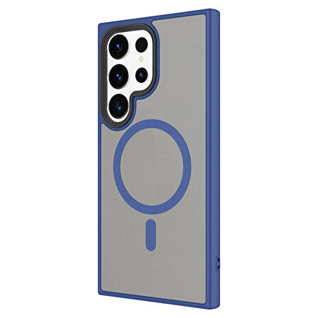 Galaxy S24 Ultra Uyumlu Sert PC Arka Yüzey Wireless Şarj Özellikli Zore Flet Magsafe Kılıf-L