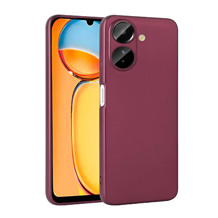 Xiaomi Redmi 13C Kılıf Zore Premier Silikon Kapak-Mürdüm