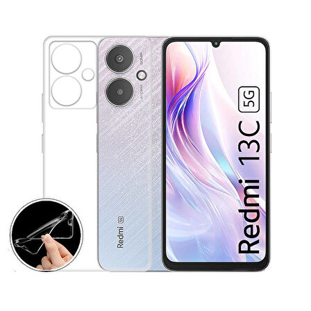 Xiaomi Redmi 13C Uyumlu Zore  Süper Silikon Kılıf-Renksiz